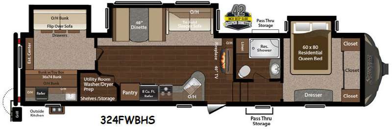Floorplan - 2015 Keystone RV Sprinter 324FWBHS