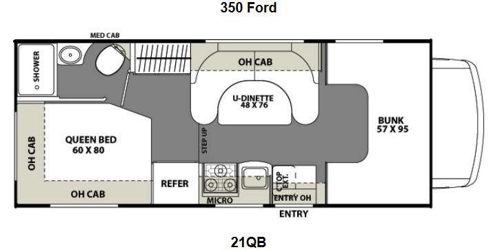 Floorplan - 2015 Coachmen RV Freelander 21QB  Ford 350