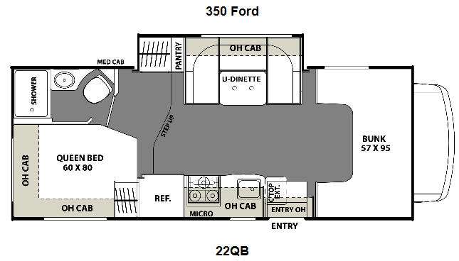 Floorplan - 2015 Coachmen RV Freelander 22QB Ford 350