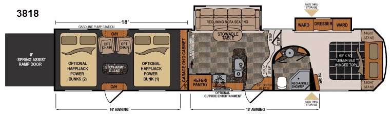 Floorplan - 2015 Dutchmen RV Voltage V3818