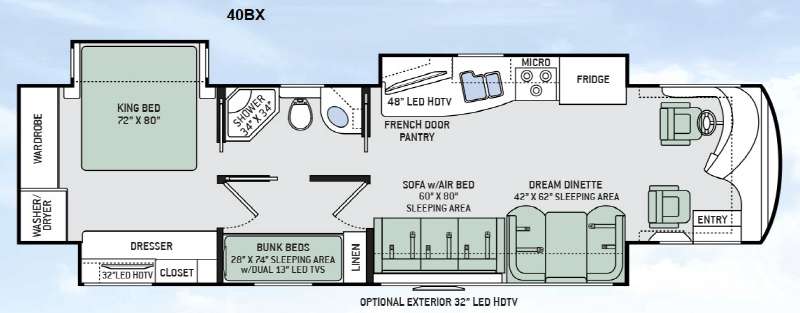 Floorplan - 2015 Thor Motor Coach Tuscany XTE 40EX