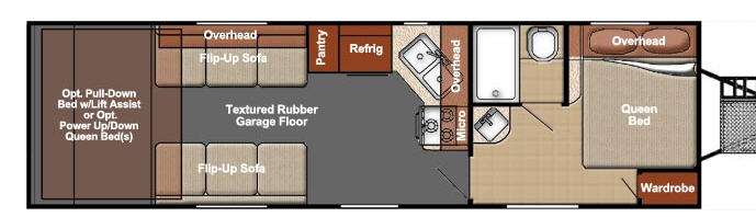 Floorplan - 2015 Gulf Stream RV Track n Trail 26RTH