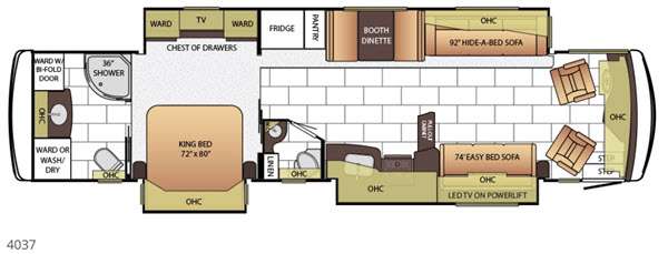 Floorplan - 2015 Newmar Ventana 4037