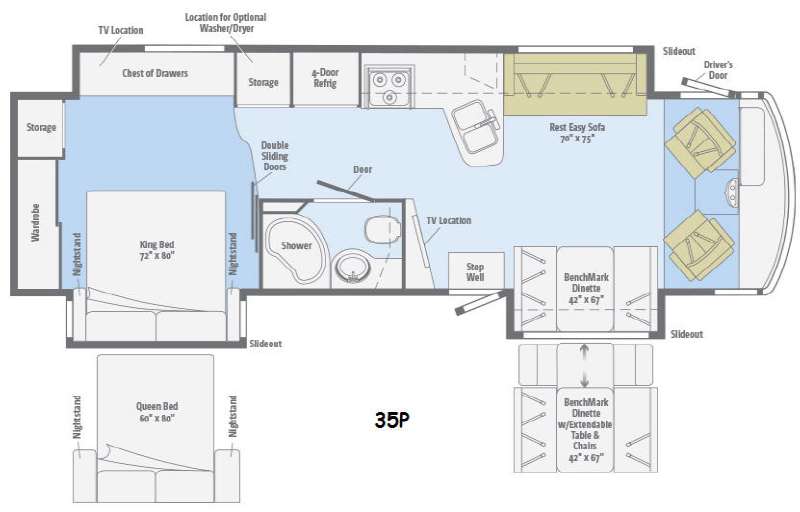 Floorplan - 2015 Winnebago Adventurer 35P