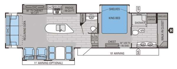 Floorplan - 2015 Jayco Pinnacle 36FBTS