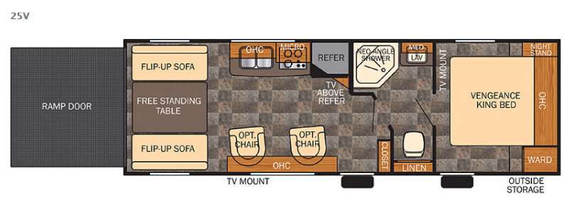 Floorplan - 2015 Forest River RV Vengeance Super Sport 25V
