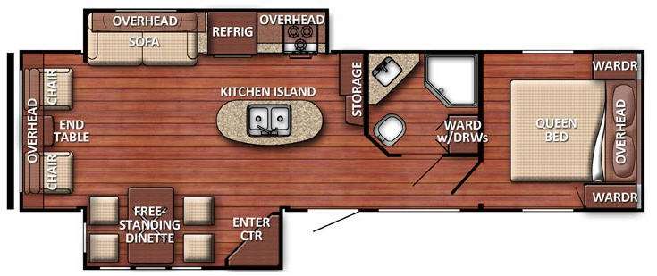 Floorplan - 2015 Gulf Stream RV Conquest 288ISL