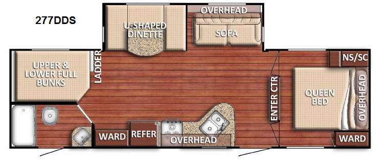 Floorplan - 2015 Gulf Stream RV Innsbruck 277DDS