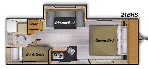 Floorplan - 2015 Livin Lite CampLite CL 21BHS