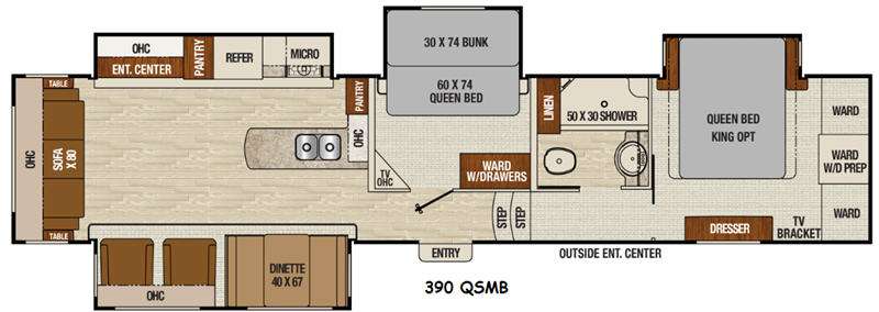 Floorplan - 2015 Coachmen RV Chaparral 390QSMB