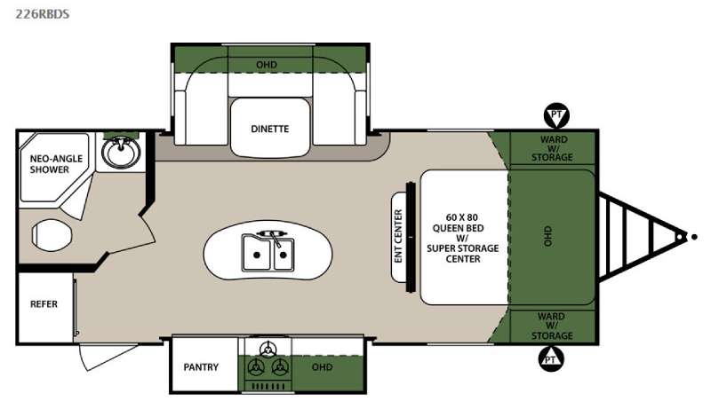 Floorplan - 2015 Forest River RV Surveyor 226RBDS