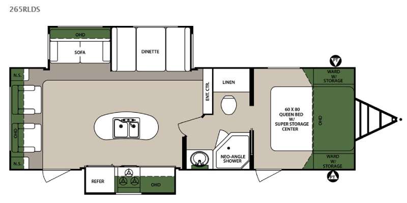 Floorplan - 2015 Forest River RV Surveyor 265RLDS