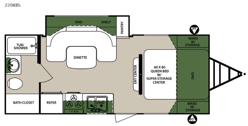 Floorplan - 2015 Forest River RV Surveyor 220RBS