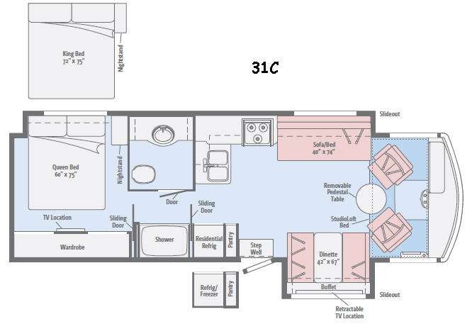 Floorplan - 2015 Winnebago Brave 31C