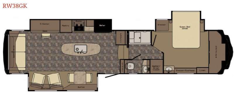 Floorplan - 2016 Redwood RV Redwood 38GK