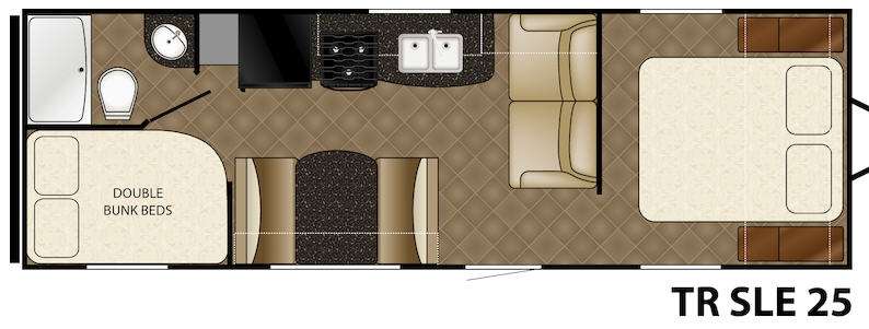 Floorplan - 2016 Heartland Trail Runner 25 SLE