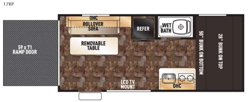 Floorplan - 2016 Forest River RV Cherokee Wolf Pup 17RP