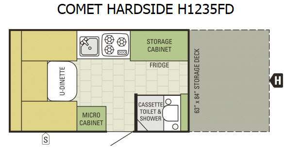 Floorplan - 2016 Starcraft Comet Hardside H1235FD