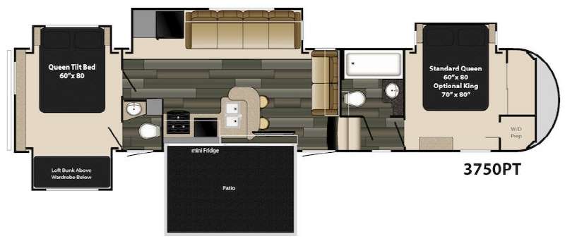 Floorplan - 2016 Heartland Gateway 3750 PT