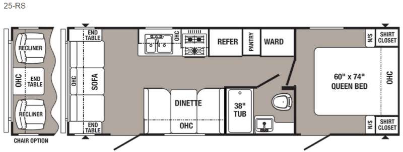 Floorplan - 2016 Palomino Puma 25-RS