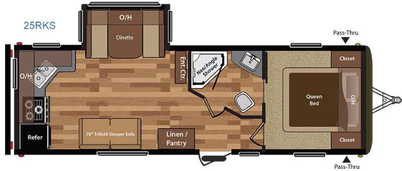 Floorplan - 2016 Keystone RV Hideout 25RKS