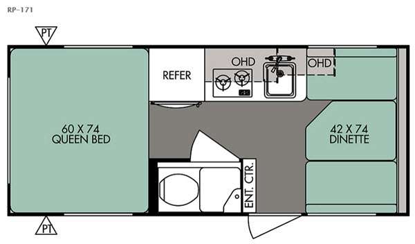 Floorplan - 2016 Forest River RV R Pod RP-171