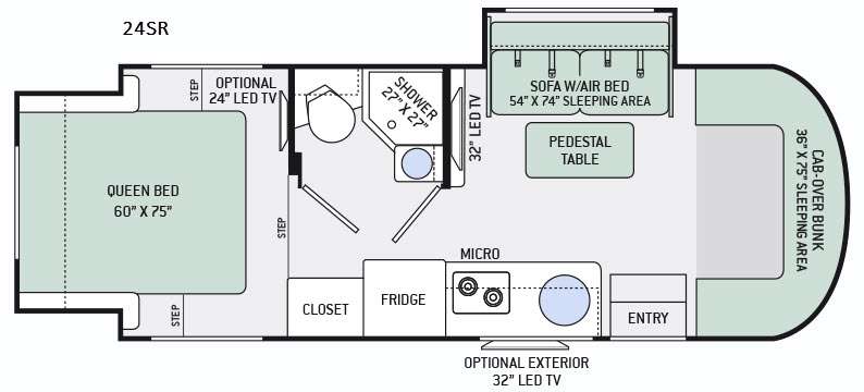 Floorplan - 2016 Thor Motor Coach Citation Sprinter 24SR