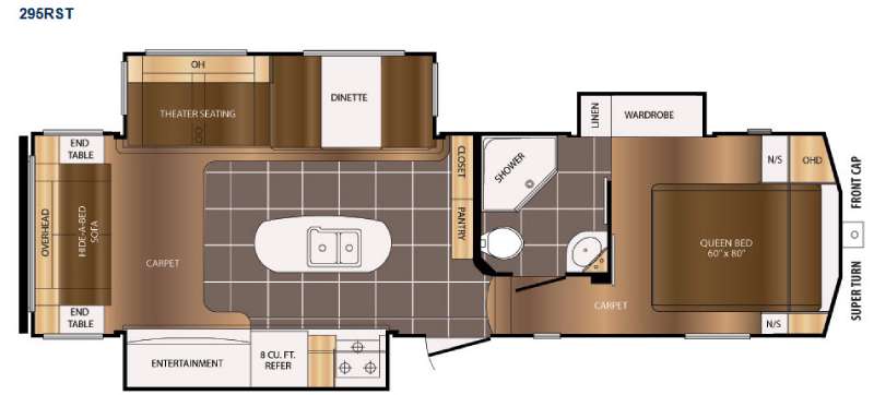 Floorplan - 2016 Prime Time RV Crusader 295RST