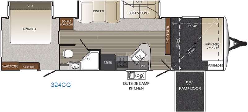 Floorplan - 2016 Keystone RV Outback 324CG