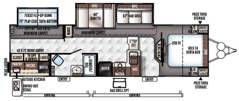 Floorplan - 2016 Forest River RV Rockwood Signature Ultra Lite 8312SS