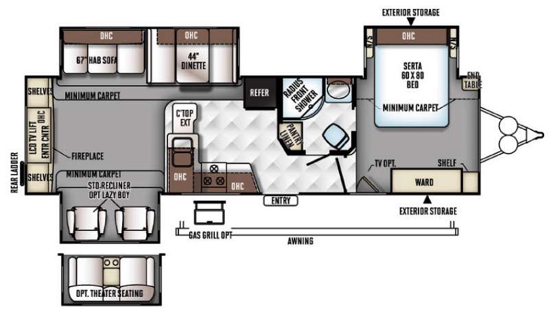 Floorplan - 2016 Forest River RV Rockwood Signature Ultra Lite 8325SS