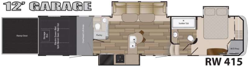 Floorplan - 2016 Heartland Road Warrior 415