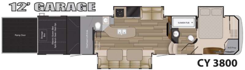 Floorplan - 2016 Heartland Cyclone 3800
