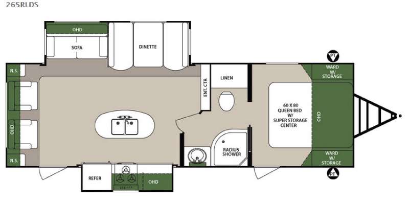 Floorplan - 2016 Forest River RV Surveyor 265RLDS