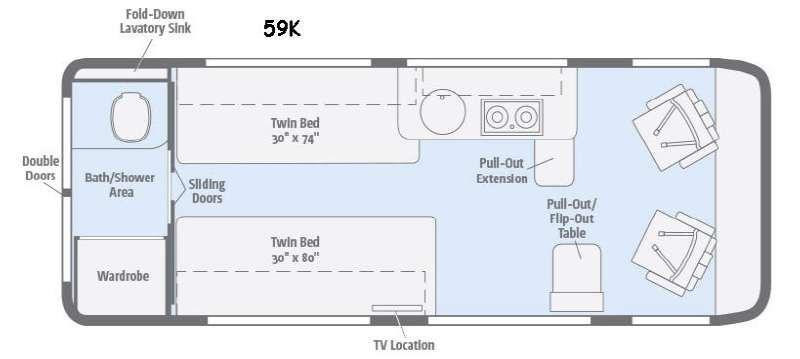 Floorplan - 2016 Winnebago Travato 59K