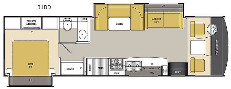 Floorplan - 2016 Coachmen RV Pursuit 31 BD
