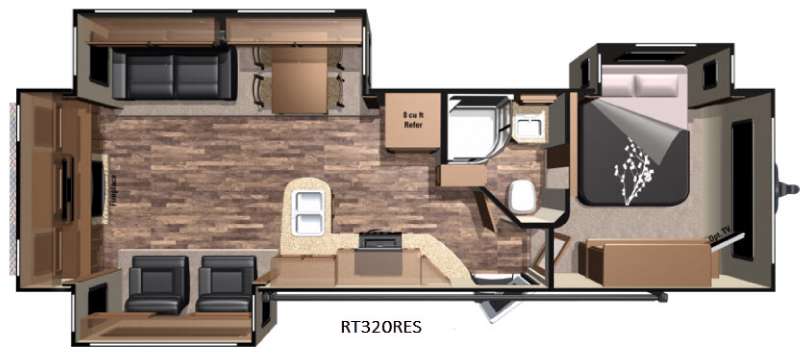 Floorplan - 2016 Highland Ridge RV Open Range Roamer RT320RES
