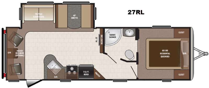 Floorplan - 2016 Keystone RV Sprinter Campfire Edition 27RL