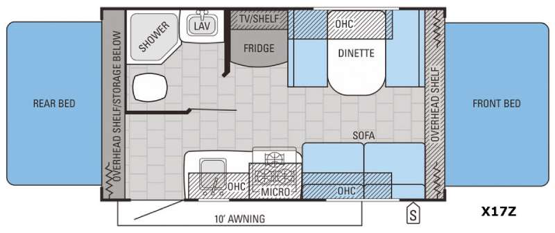 Floorplan - 2016 Jayco Jay Feather Ultra Lite X17Z