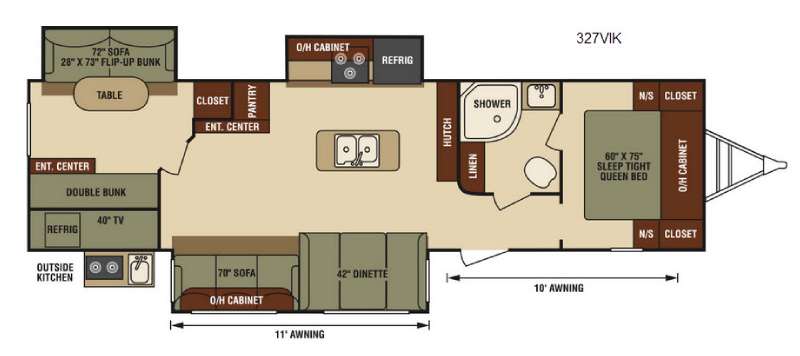 Floorplan - 2016 Venture RV SportTrek 327VIK