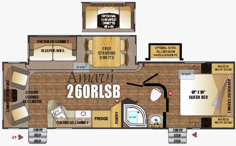Floorplan - 2016 Outdoors RV Black Stone 260RLSB