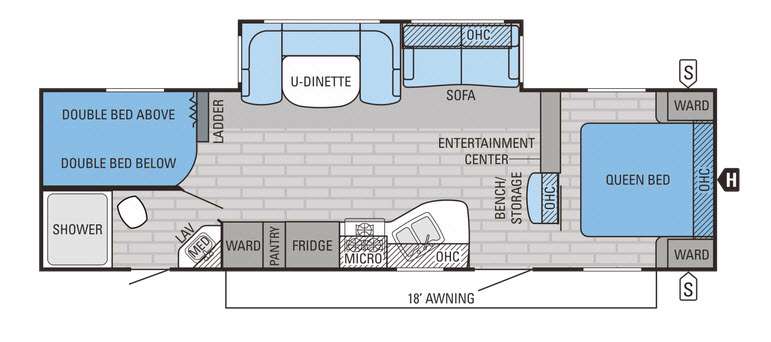 Floorplan - 2016 Jayco Jay Flight 28BHBE