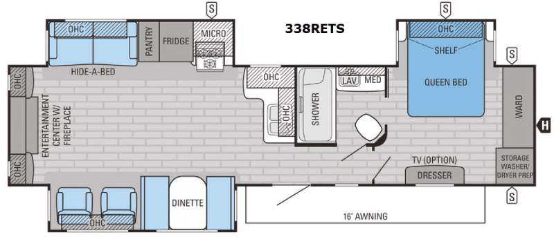 Floorplan - 2016 Jayco Eagle 338RETS
