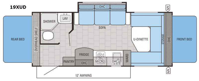 Floorplan - 2016 Jayco Jay Feather 7 19XUD