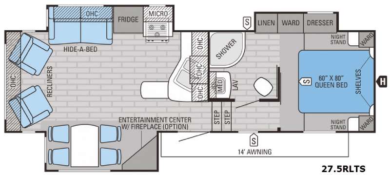Floorplan - 2016 Jayco Eagle HT 27.5RLTS