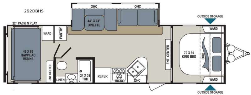 Floorplan - 2016 Dutchmen RV Aerolite 292DBHS