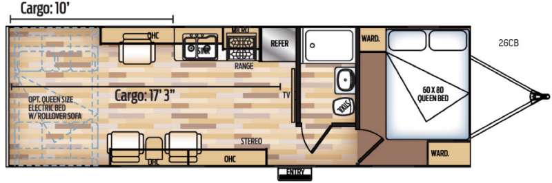 Floorplan - 2016 Coachmen RV Adrenaline 26CB