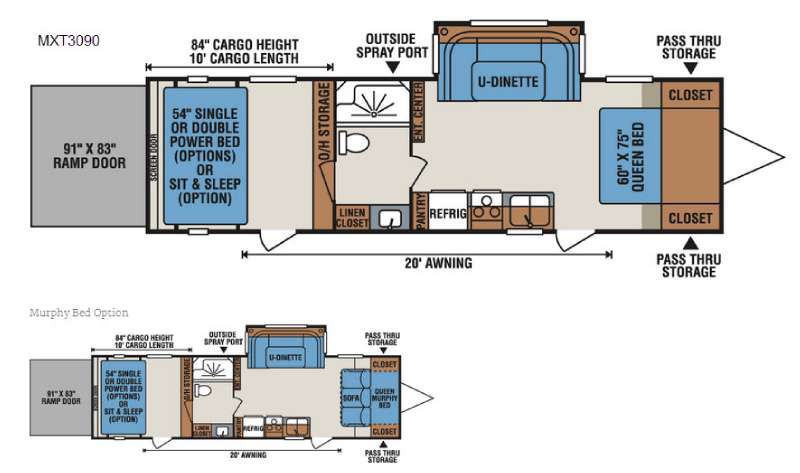 Floorplan - 2016 KZ MXT MXT3090