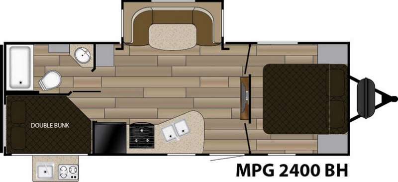 Floorplan - 2016 Cruiser MPG 2400BH