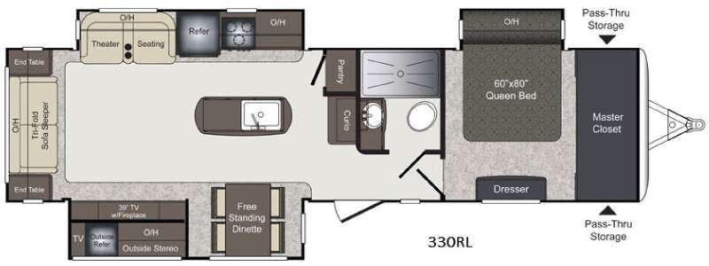 Floorplan - 2016 Keystone RV Laredo 330RL